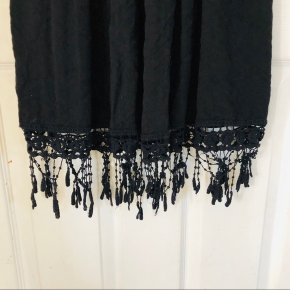 Chelsea & Violet black fringy festival bohemian fringe dress Size medium - Picture 6 of 7